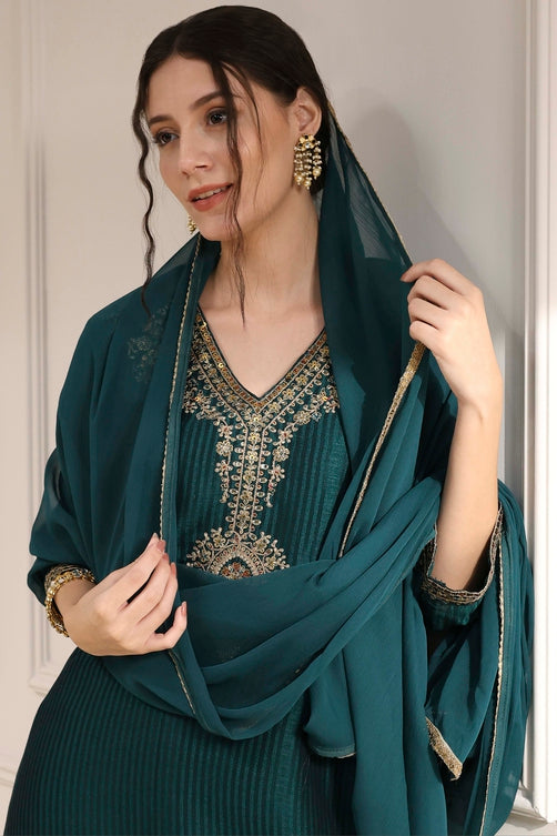 Green Georgette styles Kurta