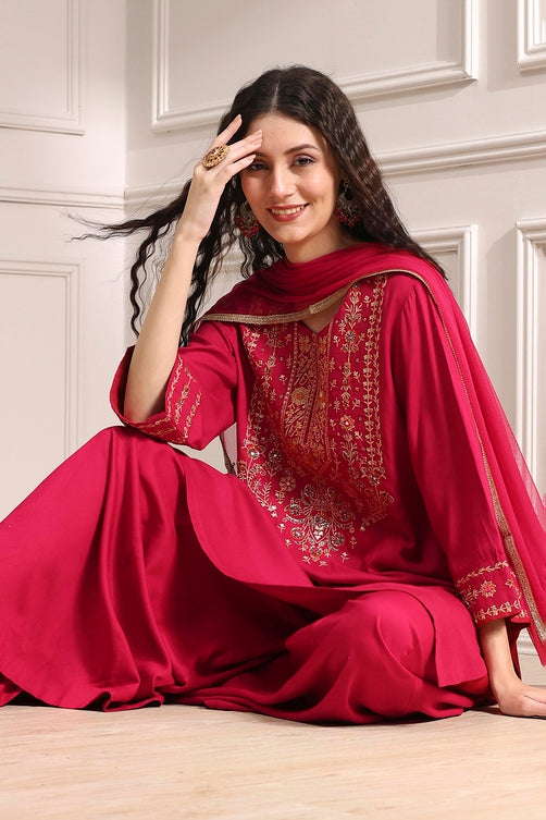 Pink Jacket styles Kurta